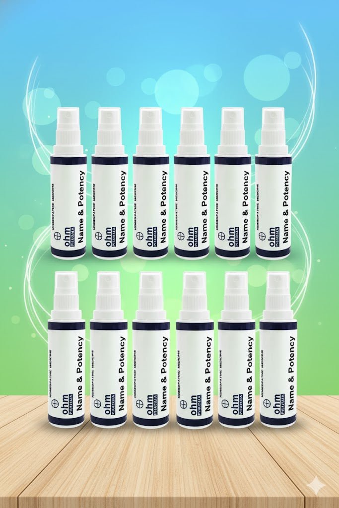 Kit de 12 sales celulares homeopáticas 6X de OHM Pharma para apoyar el equilibrio mineral y el bienestar general.